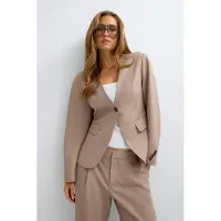 Gina Tricot  - Shaped blazer - Figursydda kavajer - Beige - S - Dam