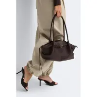 Gina Tricot  - Midi fold detail bag - handväskor - Brun - ONESIZE - Dam