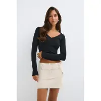 Gina Tricot  - Cargo mini skirt - minikjolar - Beige - S - Dam