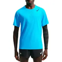 Nike Running - Trail running kläder - M Dri-Fit ADV Aeroswift SS Top Lt Current Blue Black för UnisexUll - Storlek XL - Blå