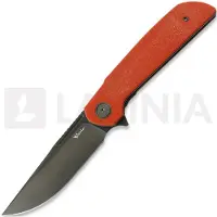 Reate Remedy fällkniv, Red Glass FatCarbon, Satin DLC