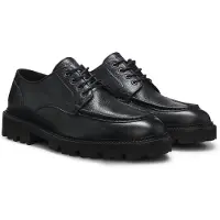 BOSS för män. 50573404 Julyo Derb-skor i svart läder (41), Hud, Karta, Nyckelband, Casual, Klassisk
