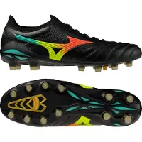 Mizuno Morelia Neo V Beta Made In Japan Fg Bright Black - Svart/orange - Gräs (Fg), storlek 42