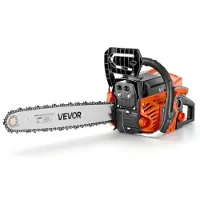 Vevor Bensindriven motorsåg 457,2 mm 52CC 2 kW 2-taktsmotor bensindriven motorsåg, för träkapning, trädbeskärning och markröjning, gasreglagesynkroniserad choke, motorsåg med halkfritt handtag och dub