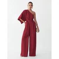 BWLDR Jumpsuit 'Mona' körsbärsröd