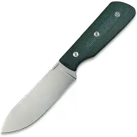Straight Line Bigger Digger - Stonewashed - Green Canvas Micarta kniv