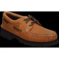Timberland för män. TB0A2PDQAJW1 Handsydda båtskor med 3 hål i brunt, Authentic (40 W), Hud, Karta, Nyckelband, Casual