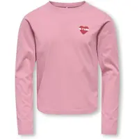ONLY GIRLS T-shirt 'KOGREX' rosa / röd / vit