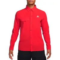 Nike ACG - Vandringskläder - M Aireez Btn LS Lt Crimson Summit White för Unisex - Storlek M - Röd