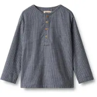 Wheat Skjorta - Björk - Greyblue Slabb Stripe - - 8 år (128) - Skjorta
