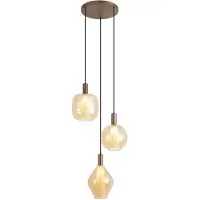 QAZQA Design hänglampa mörk brons 3-ljus - Ard