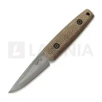 LKW Knives Mini Pukko - VG10 Damascus - Micarta kniv, brun