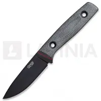 Trc knives Classic Freedom M390 DLC kniv, black canvas micarta with red liner