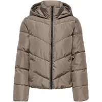 ONLY Dunjackor ONLCLAIR PUFFER HOOD JACKET kvinnor - Beige - EU S