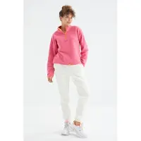 Tommy Life Kvinnors högmidjade fleece-joggingbyxor