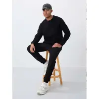 Tommy Life Mansset i bomull-polyester fleecetröja och byxor