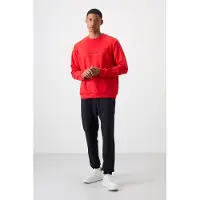 Tommy Life Tryckt fleece sweatshirt och byxset