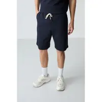 Tommy Life Herrar överdimensionerad T-shirt och shorts-set i bomullsblandning