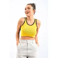 Tommy Life Ribbad ärmlös crop top
