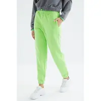 Tommy Life Kvinnors Högmidjade Fleece Joggingbyxor
