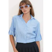 Big Dart Oversized Crop Skjorta