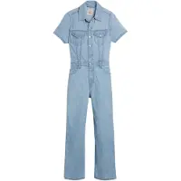 Levi's Dam Denim Dammklänning med Kort Ärmar (Blå)