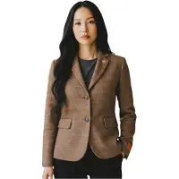 TruClothing Damers ekbruna skräddarsydda tweedkavaj formell kavaj - TPSTZ-7