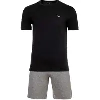 Emporio Armani Pyjamas kort gråmelerad / svart