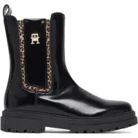 Tommy Hilfiger TH Monogram Brushed Cleat Lace Up Boots