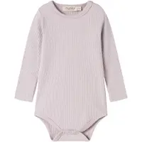MarMar Body l/ä - Bomull/Modal - Rib - Cloud Grå - - 68 - Body L/Ä