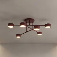 Emibig Taklampa HALO LIGHTING, dimbar, Röd, Vardagsrum / matsal, Metall, Modern, Taklampa