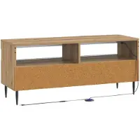 vidaXL LED TV-skåp Artisan-ek Konstruerat trä
