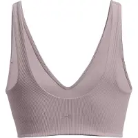 Under Armour Ribbad bralett med V-ringning för kvinnor/damer (Grått)