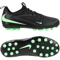 Nike Phantom 6 Academy Low Cut Ag Shadow - Svart/illusion Green Barn - Konstgräs (Ag), storlek 35