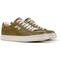 Camper för kvinnor. K201855-014 Sneakers i läder Runner Four grön (37), Hud, Karta, Nyckelband, Casual