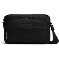 Tommy Hilfiger Metal Logo Textured Crossbody Reporter Bag