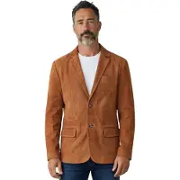 Infinity Leather Herrjacka i italiensk beige mocka i mocka - Trabzon