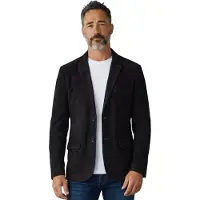 Infinity Leather Herrjacka med italiensk svart mocka i läderkavaj – Trabzon