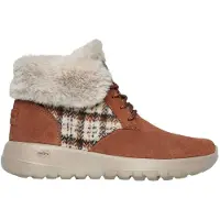 SKECHERS Go Joy-sneakers i tartanmönstrat mocka för damer (Tan)