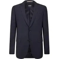 BOSS Herr Single-Breasted Blazer med Revers (Mörk Grå)