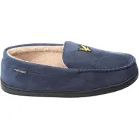 Lyle & Scott Mockasintossor för män i imitationsmocka från Aspen (Marinblått)