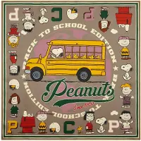 Codello Scarf 'Peanuts' mörkbeige / gul / rosa / röd