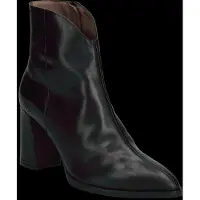 Wonders för kvinnor. M-5444 Boots av svart sammetsläder (41), Hud, 3 till 5 cm, Zip, Casual