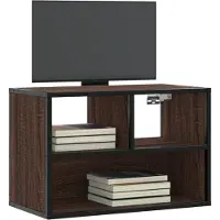 vidaXL Tv-bänk brun ek 60x31x39,5 cm konstruerat trä och metall