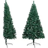 Halv Plastgran Med Fot Grön 210 Cm Pvc