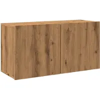 vidaXL Väggmonterad tv-bänk ek 80x30x41 cm