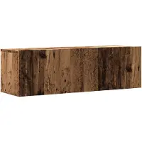 vidaXL Vägg-TV-skåp, antikt trä, 100x30x30 cm