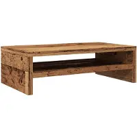 vidaXL Bildskärmsställ gammalt trä 42x24x13 cm konstruerat trä