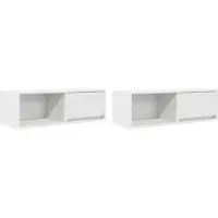 vidaXL TV-bänkar 2 st vit 80x31x25,5 cm konstruerat trä