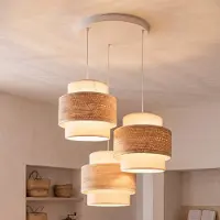 Duolla Hänglampa Space , Creme / bärnsten, Sovrum, Textil / tyger / siden, Ungt boande, Pendellampa